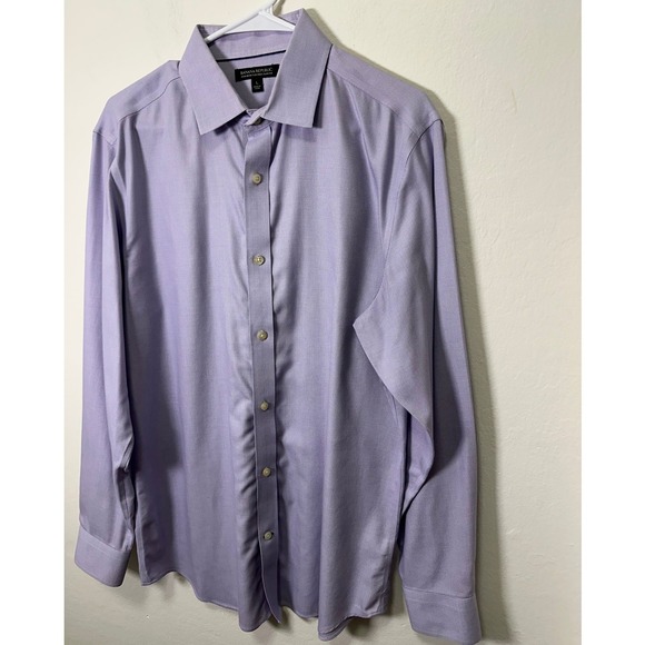 Banana Republic Mens Purple Button Down Shirt Tailored Slim Fit Long Sleeve Sz L - Picture 4 of 9
